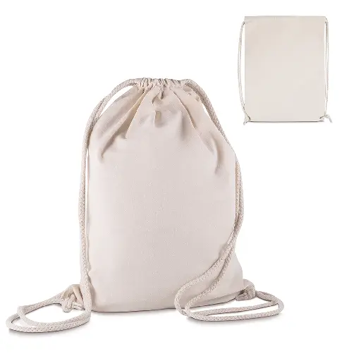 Sacola/Mochila em algodão 145g/m² (41x33x10cm)