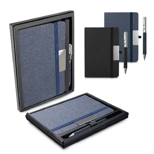 Kit Escritório A5 Capa em RPET e Caneta Metalica