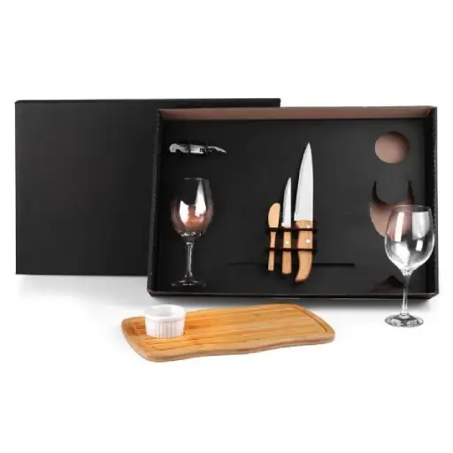 Kit Petisco, Cozinha E Vinho - 8 Pçs - brinde personalizado Brinex
