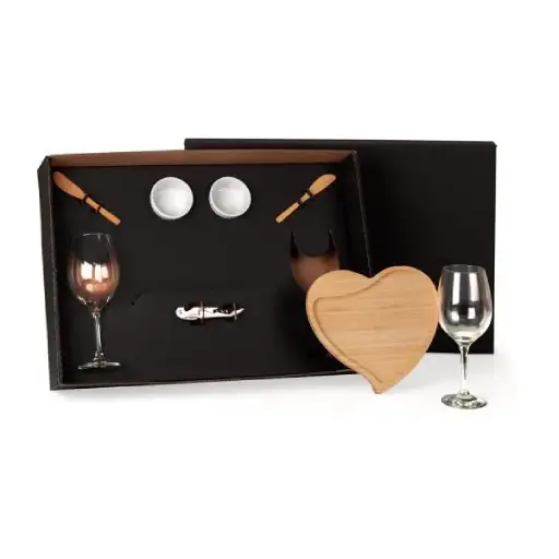 Kit Petisco E Vinho - 8 Pçs - brinde personalizado Brinex