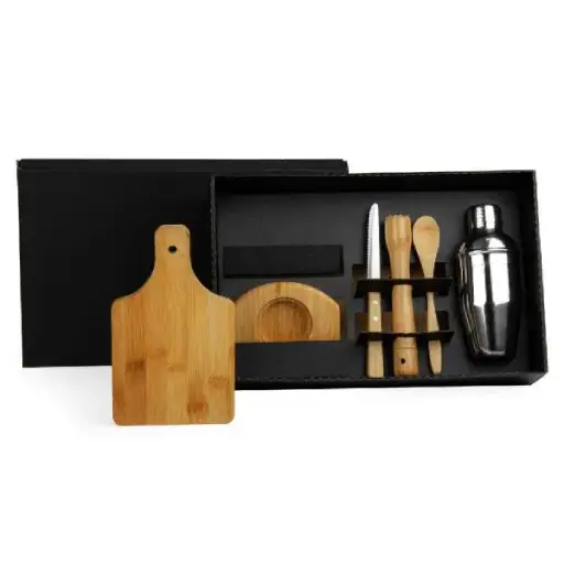 Kit Para Caipirinha Em Bambu / Madeira - 0,35 L - 